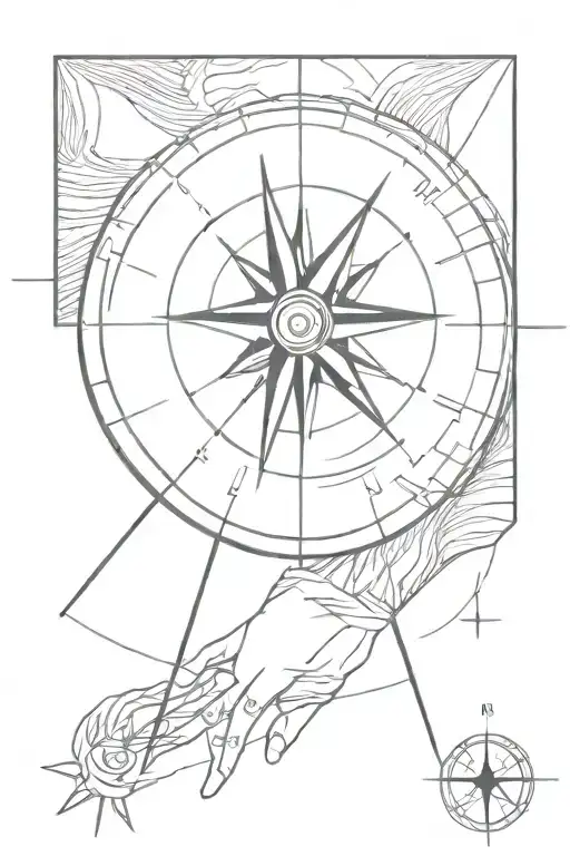 Forearm Tattoo Compass Processed But Simple