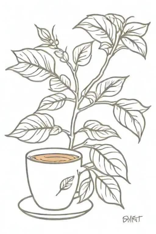 Coffee Plant With Cup