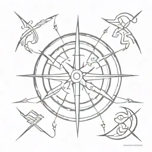 A Viking Compass With Runes