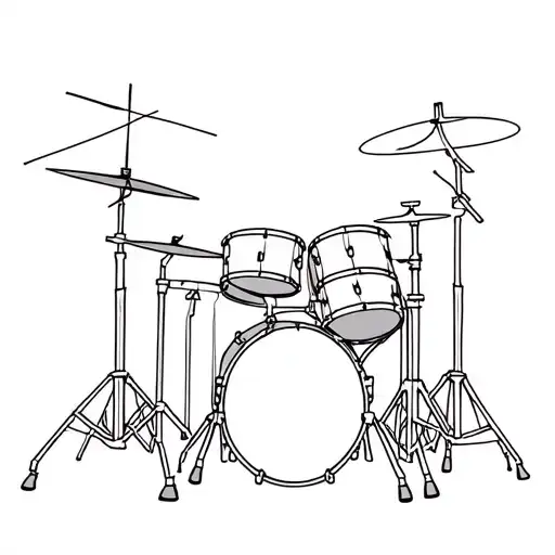 Drum Set With Christian Cross With Alex Fedorchuk In Cursive