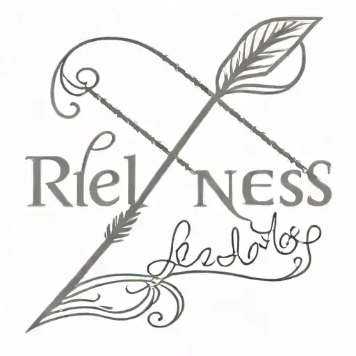 The Word Relentless With An Arrow After