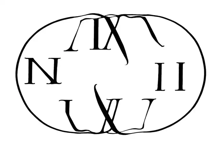 Dates In Roman Numerals Intertwined In A Loop