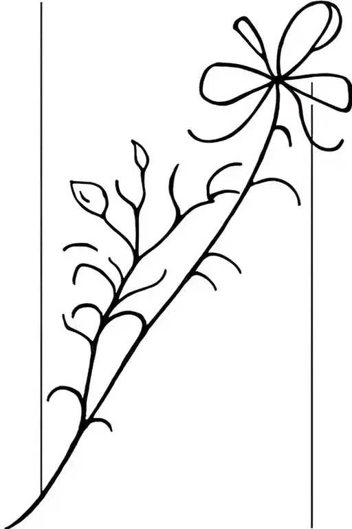 Fine Line Stem With Bow No Leaves