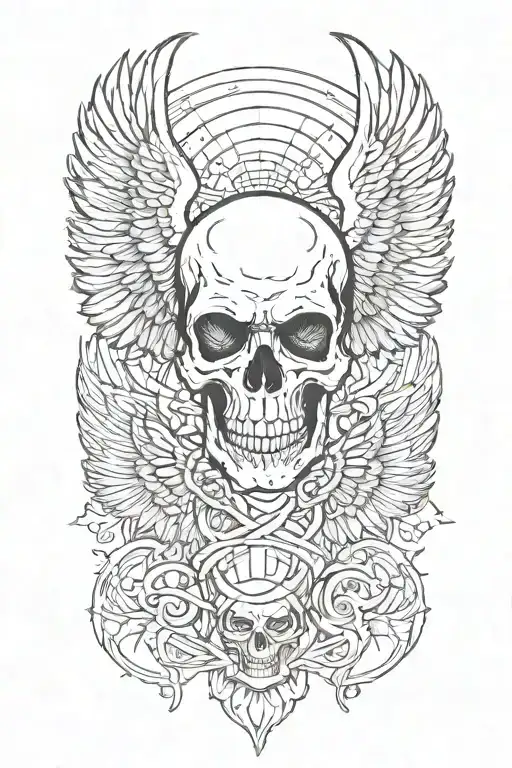 Skull With Angel Wings
