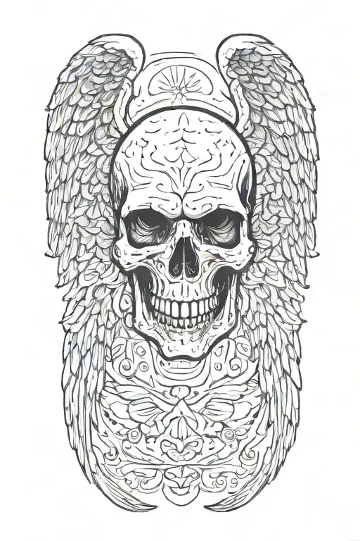 Skull With Angel Wings