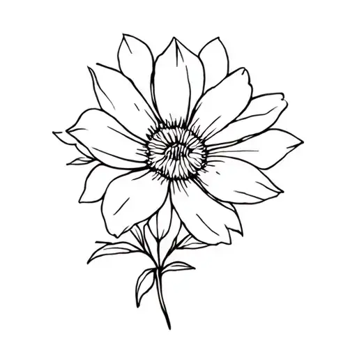 One Line Flower