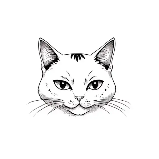 A Sneaky Cat Hidding Face