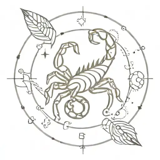 Scorpio Zodiac Sign With Gaming Elements Incorporated