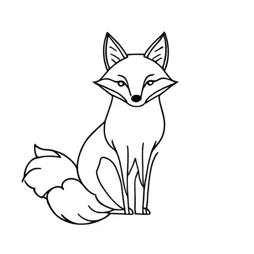 Fine Line Minimalistic Fox