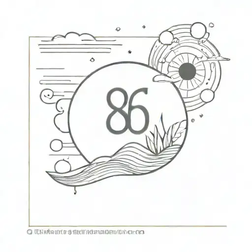 Small Sunset Tattoo Featuring The Number 8