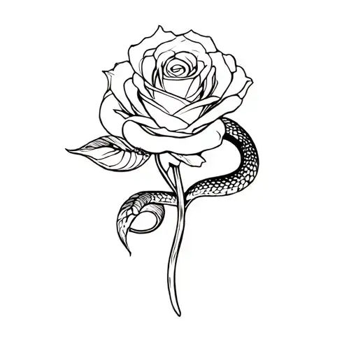 Rose With Snake
