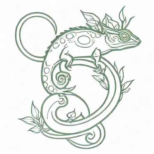 A Chameleon On A Duck On A Deer