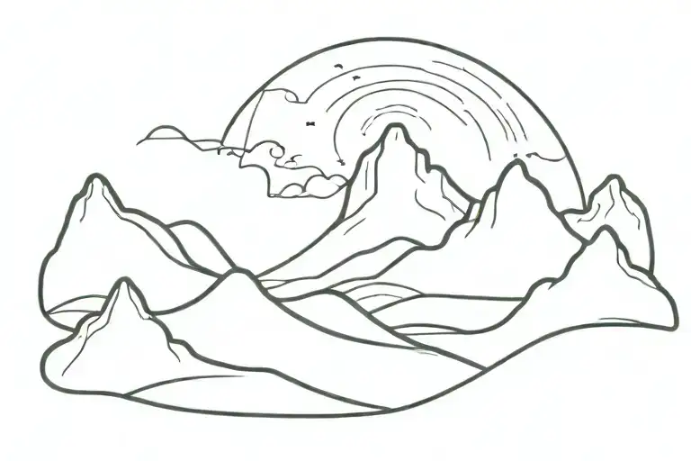 Surfer Wave Mountain