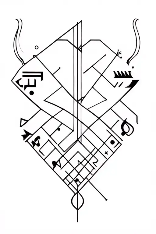 Geometric Music With Viking Symbols
