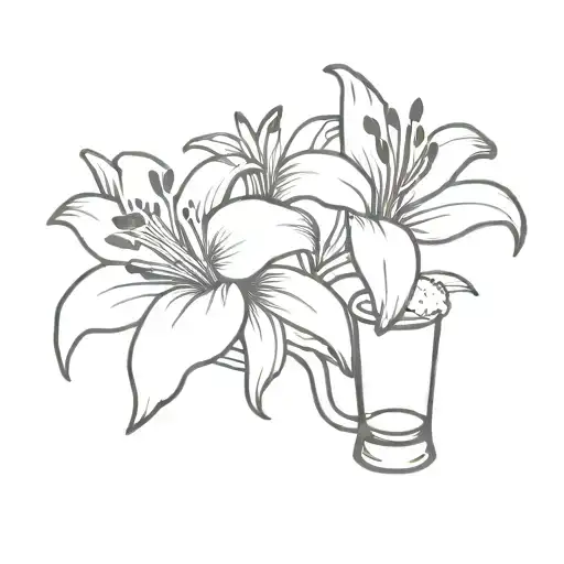 Beer And Lily Flower