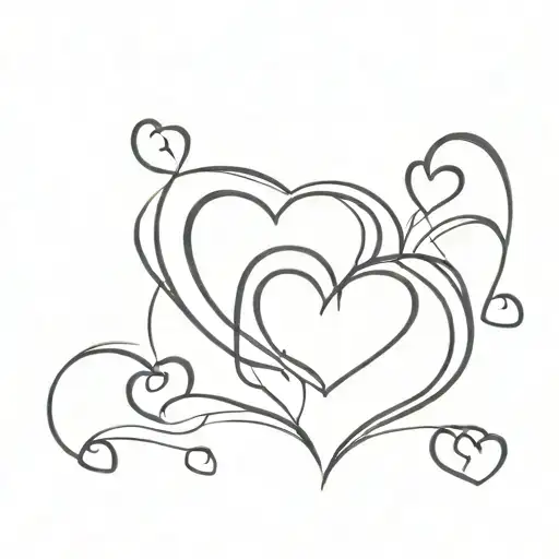 Remembrance Unborn Childs And 4 Hearts Symbolizing Love