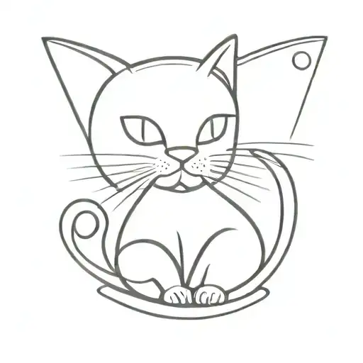 Silly Black Cat Fallen Water