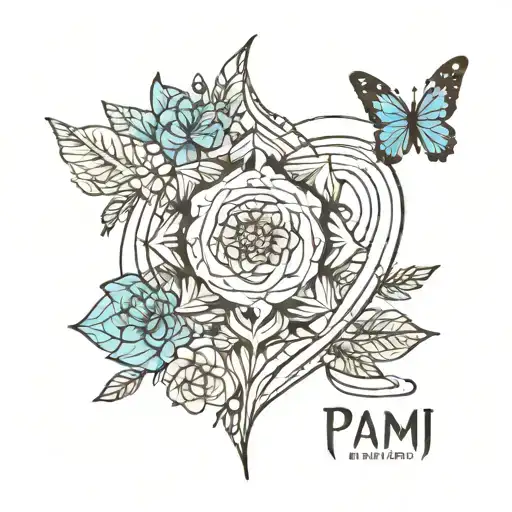 A Tattoo That Expresses Love With The Lettering Pami
