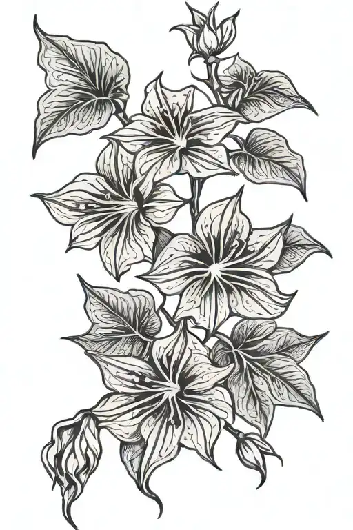 Long Thin Moonflower Vine