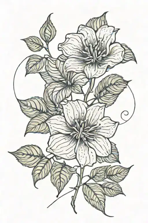 Long Thin Moonflower Vine