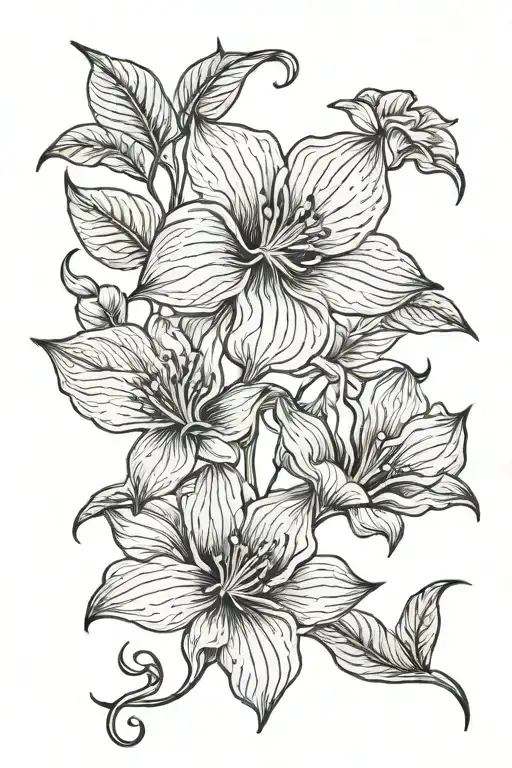 Long Thin Moonflower Vine