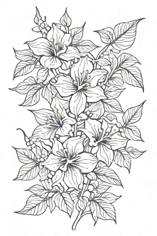 Long Thin Moonflower Vine