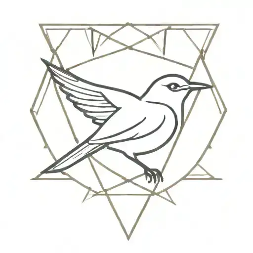 V-shaped Bird Glyphs And Incorporate A Nod To Golf