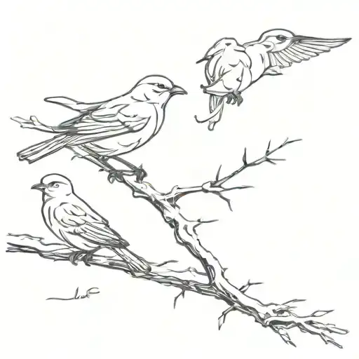 Bird Silhouettes From A Painting And Incorporates Golf