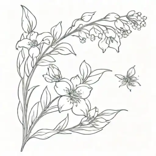 Lily Of The Valley And Cosmos Flower Together