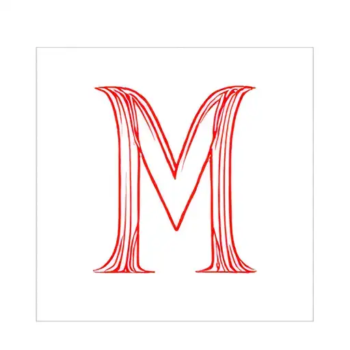 Initial M Double Red