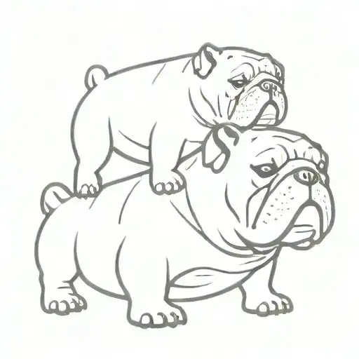 English Bulldog Wearing Shark Fin Pool Floaty