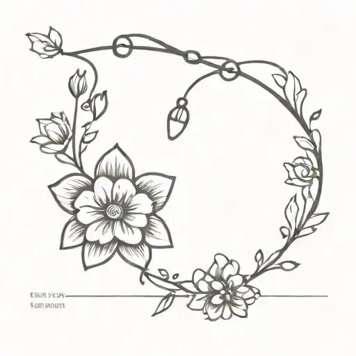 Ankle Bracelet Made Of Flowers