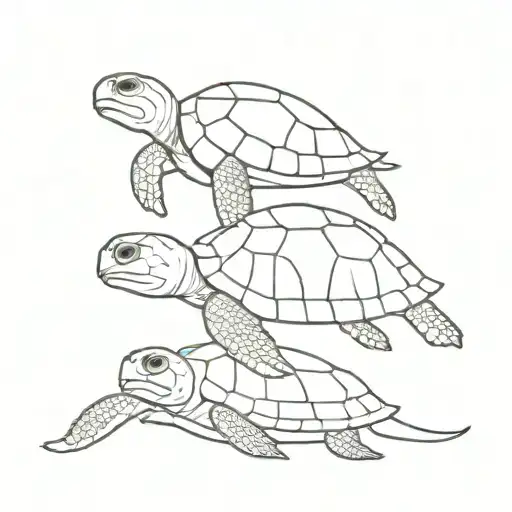 2 Turtle Swimming
