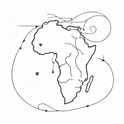 Africa Semicolon Heart