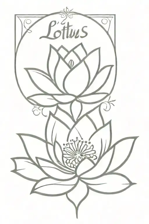 Lotus Flowers With Faith Script