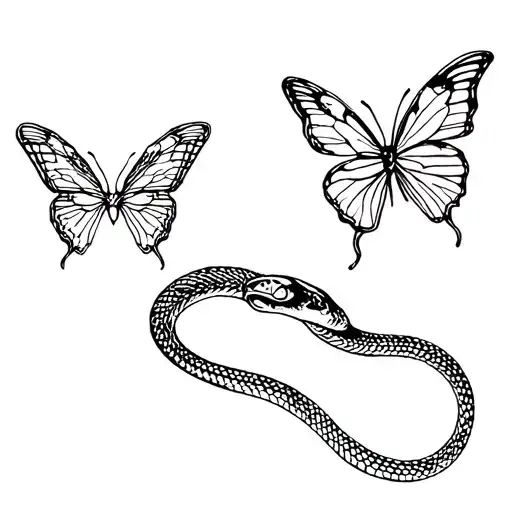 Snake And Butterfly