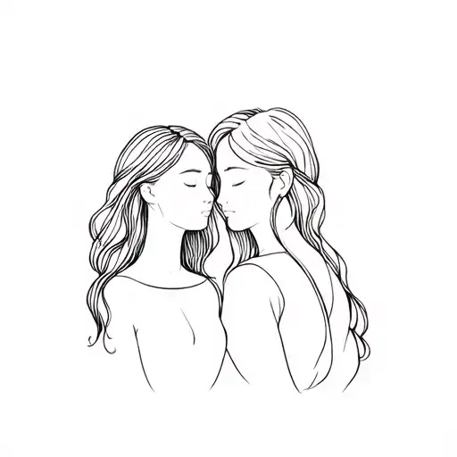 Sister Matching Tattoo Design