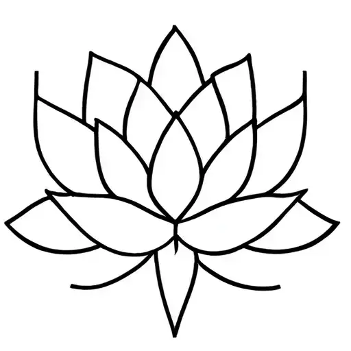 Geometric Lotus Flower Blooming