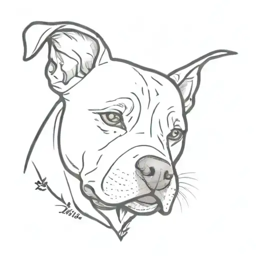 Pitbull Dog Ears With The Name Kiro And A Dog Paw Print