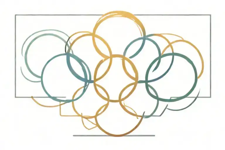 Olympic Rings With Christian Cross