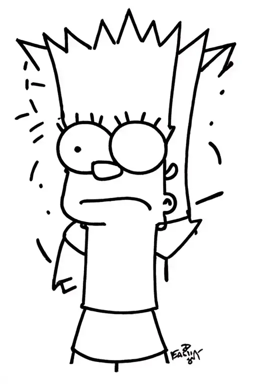 Bart Simpson In The Style Of Basquiat Crown