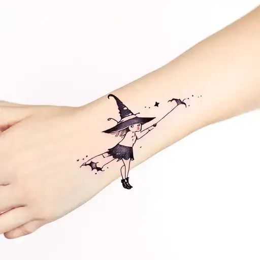 Simple Cute Witch Flying
