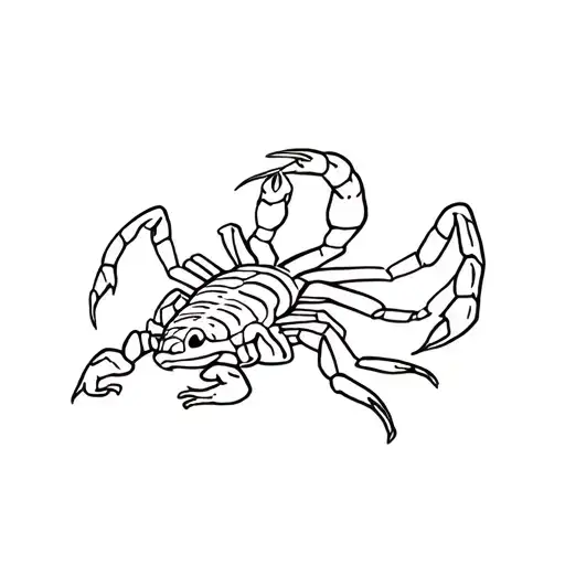 Scorpion Sitting On A Frog