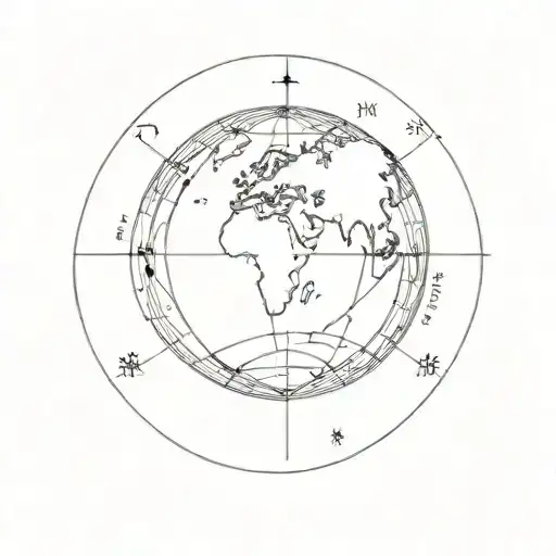 A Globe That Has A Compass Method With