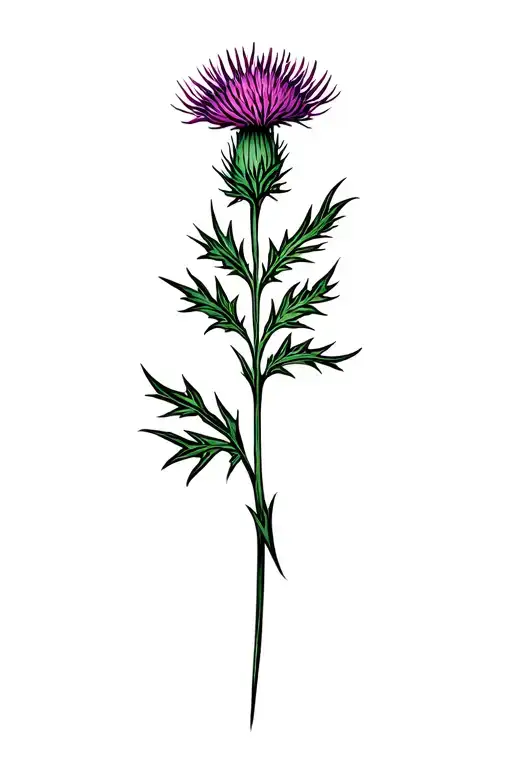 Thistle Symbolizing Independence War Flag