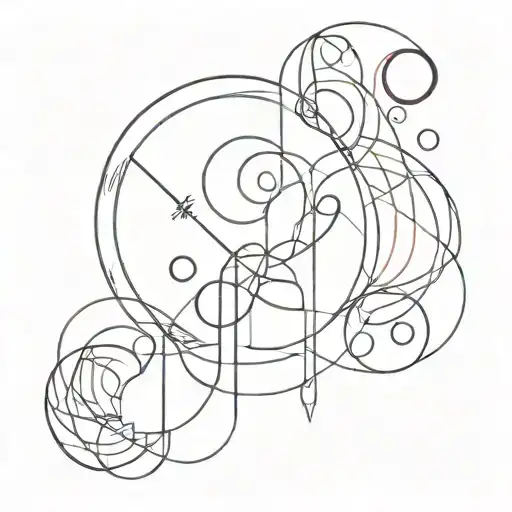 Abstract Popart Design Incorporating Symbols