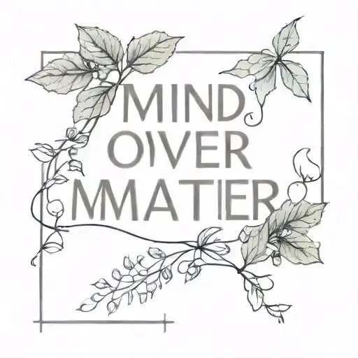 Mind Over Matter Is Magic Scripture Tattoo With Ivy Design Frank Ocean Inspired Pretty