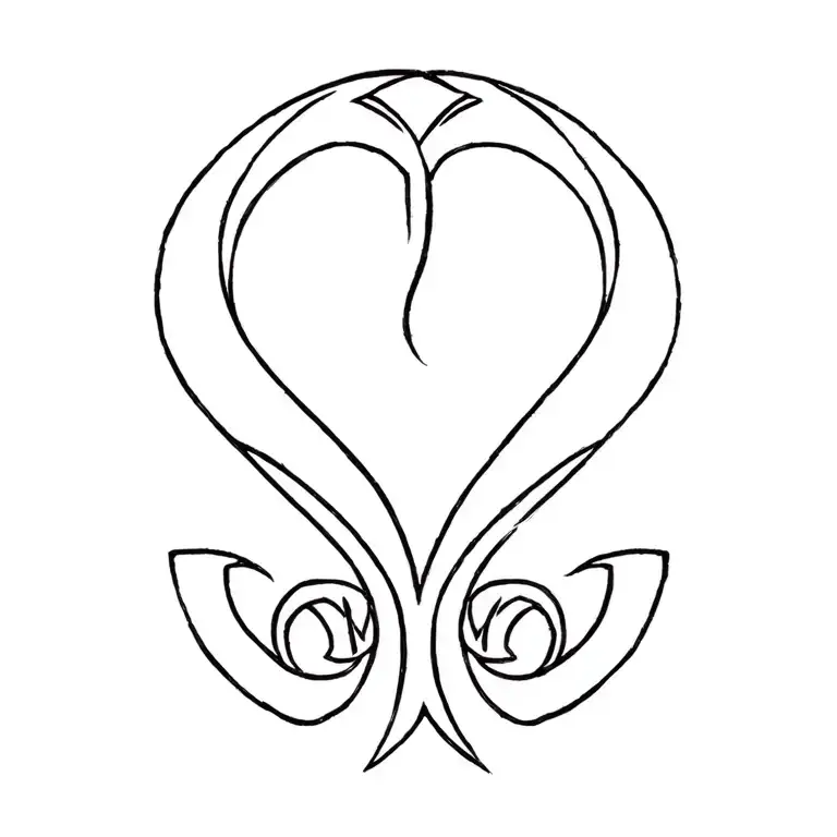 Upside-down Celtic Sankofa