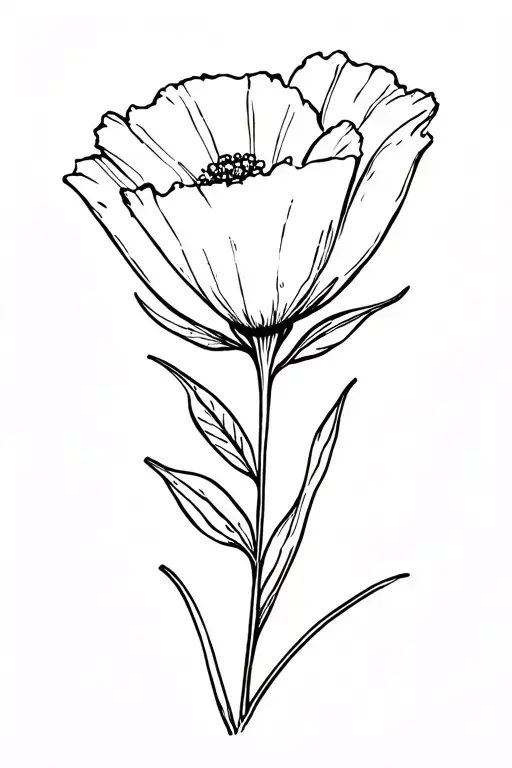 California Poppy With Texas Bluebonnet And Oregon Grape