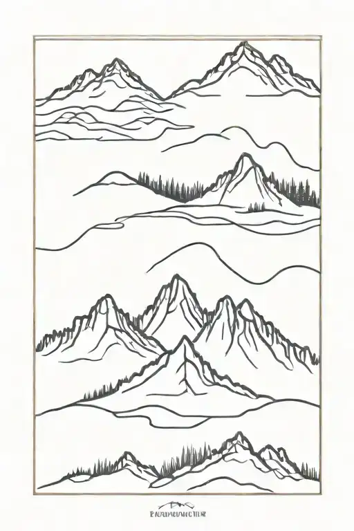 Mountain Range Silhouette